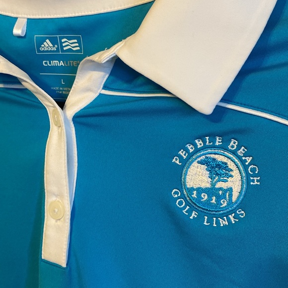 Adidas Long Sleeve Golf Pullover with iconic Pebble Beach logo. - Picture 3 of 8